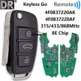 For Audi A6LQ7 folding key A6L original remote control key electronic 8E chip intelligent folding key