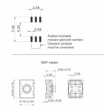 For Mercedes FBS4  Smart remote key button PCB button. It is easy for locksmith engineer to use.  23# Size:L:6.4mm,W:5.1mm, H:2.45mm 