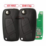 For Fiat Ducato Iveco Peugeot Boxer Citroen Relay 2006 2007 2008 SIP22 433MHZ ID48 2/3 Buttons Remote Car Key Alarm