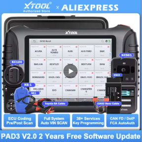 XTOOL X100 PAD3 Elite V2.0 Car Key Programmer ECU Coding BI-Directional Full system Diagnostic Tool FCA CAN FD DoIP 39+ Service