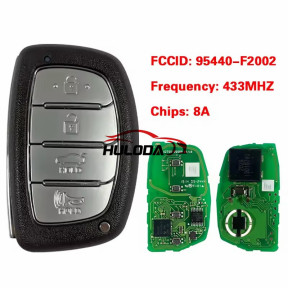 Original 4 Buttons Remote 8A Chip 434Mhz FCCID 95440-F2002 Smart Keyless Key For Hyundai Elantra Sedan 4DR 2020