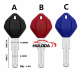For Ducati motor  key blank with black red blue color without logo 