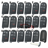 For Chrysler for Jeep for Dodge remote key shell with SIP22 blade