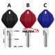 For Ducati motor  key blank with black red blue color with logo