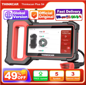  THINKCAR THINKSCAN PLUS S4 S7 ABS SRS ECM System Car Diagnostic Tools OBD2 Auto Scanner OBD 2 Code Coder Reader Free Update