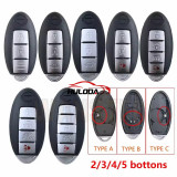 For Nissan Rogue Teana Sentra Versa ALTIMA MAXIMA Sunny 2012 2011 2010 2009 2008 2007 2-4 Bottons Car Key Fob Case Shell Housing