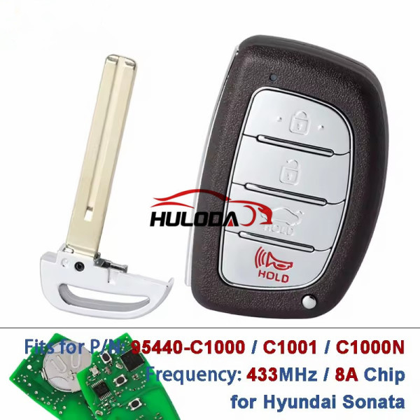 For Hyundai Sonata 2015-2019 95440-C1000N 95440-C1001 95440-C1000 434MHz 8A Chip FCC ID: CQOFD00120 Smart Remote Key Fob