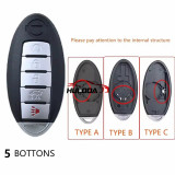 For Nissan Rogue Teana Sentra Versa ALTIMA MAXIMA Sunny 2012 2011 2010 2009 2008 2007 2-4 Bottons Car Key Fob Case Shell Housing