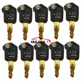 Iron Key for Caterpillar CAT Heavy Equipment Ignition Loader Excavator Dozer Metal & Plastic Black & Gold New