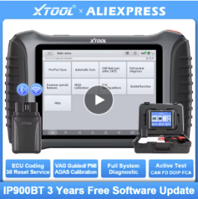 XTOOL InPlus IP900BT IP900 BT 8 Inch Car Diagnostic Tools PK D8W 40+ Services Bi-Directional CAN FD DOIP FCA IMMO OBD2 Scanner