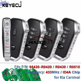 95440-R0420 95440-R0430 95440-R0510 433MHz 4A Chip Proxmity Keyless-Go Smart Remote Key Fob for Kia Carnival 2021-2024