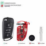Xhorse XKDS20EN 2nd Generation Wire Remote Key DS Style 3 Buttons Support Wireless Programming