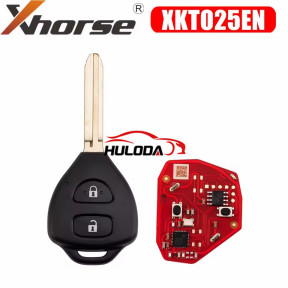 Xhorse XKTO25EN 2nd Generation Wire Remote Key for Toyota Style Flat 2 Buttons