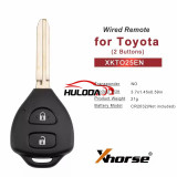 Xhorse XKTO25EN 2nd Generation Wire Remote Key for Toyota Style Flat 2 Buttons