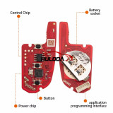 Xhorse XKKF06EN 2nd Generation  Wire Remote Key Knife Style Support Wireless Programming