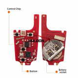 Xhorse XKBU21EN 2nd Wire Remote Key for Buick Flip 4 Buttons English Version
