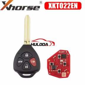 Xhorse XKTO22EN 2nd Generation Wire Remote Key for Toyota Style Flat 4 Buttons
