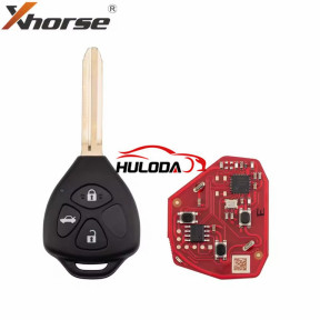 XHORSE XKTO23EN for Toyota Models Left 3 Buttons Triangle Second Generation Wired Remote Key