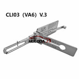 Lishi CLI03（VA6）V.3 Single arm swing   2 in 1 used for Renault