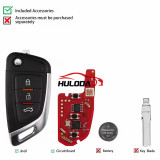 Xhorse XKKF05EN Knife Style 3 Buttons 2nd Generation Wire Remote Support Wireless Programming