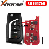 Xhorse XKTO12EN 2nd Generation Wire Remote Key TOY.T Style Flip 4 Buttons
