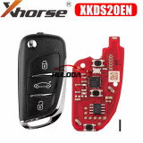Xhorse XKDS20EN 2nd Generation Wire Remote Key DS Style 3 Buttons Support Wireless Programming