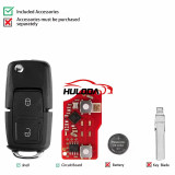 Xhorse XKB528EN 2nd Generation Wire Remote B5 Style 2 Buttons English Version