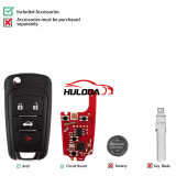Xhorse XKBU21EN 2nd Wire Remote Key for Buick Flip 4 Buttons English Version