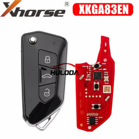 Xhorse XKGA83EN 2nd Generation All Black GA08 Style 3 Buttons Wire Remote Key