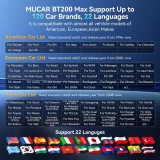 MUCAR BT200 MAX AI Automotive Tool ELM327 OBD2 Bluetooth Scanner CANFD Bidirectional 15 Reset Full System Diagnose Code Reader