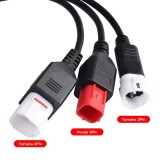 Motorcycle Yamaha 3Pin 4Pin And Honda 6Pin OBD2 Diagnostics Connector Cable For Yamaha Motorbike OBD Extension Cable Adapter