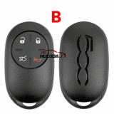 Replacement 4 Button key Shell Spare Key Cover Case For Fiat 500 500E 500 X Topolino Electric Replace with emblem