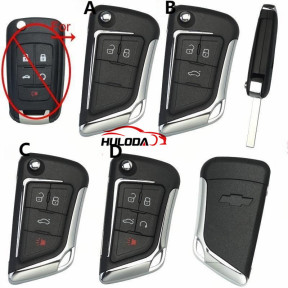 New Modified Flip Folding 2 3 4 5 button Car Key Shell with cross emblem For Chevrolet Cruze For Opel Astra Insignia/Mokka Buick Opel Vauxhall Insignia Astra