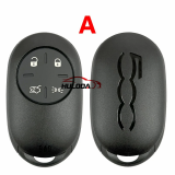 Replacement 4 Button key Shell Spare Key Cover Case For Fiat 500 500E 500 X Topolino Electric Replace with emblem