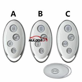 For BYD Yuan 4 button Smart  remote key  shell with emblem