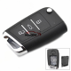 For VW MQB Style 3 button remote key shell,used for Xhorse VVDI remote