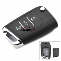 For VW MQB Style 3 button remote key shell,used for Xhorse VVDI remote For VW MQB Style 3 button remote key shell,used for Xhorse VVDI remote