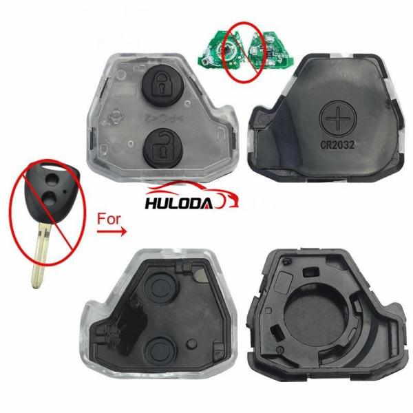 For Toyota 2 button remote key shell
