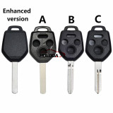 Enhanced version for Subaru 3+1 button remote key blank with DAT17 TOY43R NSN19 blade