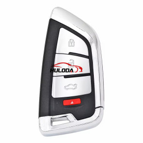 For Bmw Style 4 Buttons Smart Remote Key shell for Xhorse VVDI remote silver colour