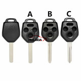 For Subaru 3+1 button remote key blank with DAT17 TOY43R NSN19 blade 