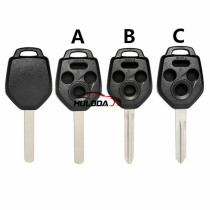 For Subaru 3+1 button remote key blank with DAT17 TOY43R NSN19 blade For Subaru 3+1 button remote key blank with DAT17 TOY43R NSN19 blade