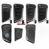 New Modified Flip Folding 2 3 4 5 button Car Key Shell with round emblem For Chevrolet Cruze For Opel Astra Insignia/Mokka Buick Opel Vauxhall Insignia Astra