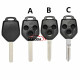 For Subaru 3 button remote key blank with DAT17 TOY43R NSN19 blade 