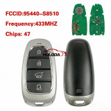 For hyundai  4 button Palisade  2023 smart key 95440-S8510 ID47 433MHZ