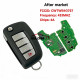 For 2014-2018 Nissan Rogue 28268-4CB1A   FCC ID: CWTWB1G767 Smart Remote Key 434Mhz FSK 4A PCF7961M Chip 3+1 with logo