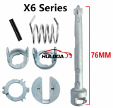 For BMW X6 Series door Lock Vehicles Repair Kit 7-piece Set, rod length 76mm