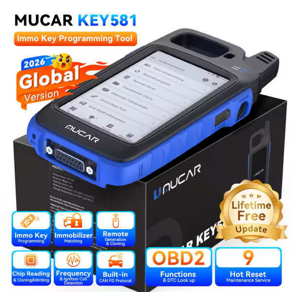 MUCAR KEY581 Key Programmer Immobilizer Smart Keys Remote IMMO Key Programming tool Support Read and Write Key Global Version