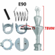 For  BMW old 3 SERIES E90 Left door lock sVehicles Repair Kit 7-piece Set  (before 2008 year) Pole length 78mm OE:51217199833
