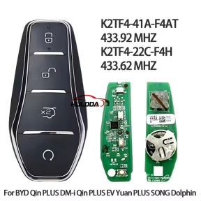 K2TF4-41A-F4AT K2TF4-22C-F4H ID46 Chip OEM For BYD Qin PLUS Yuan PLUS SONG DM-i Qin PLUS EV Dolphin Smart Remote Car Key